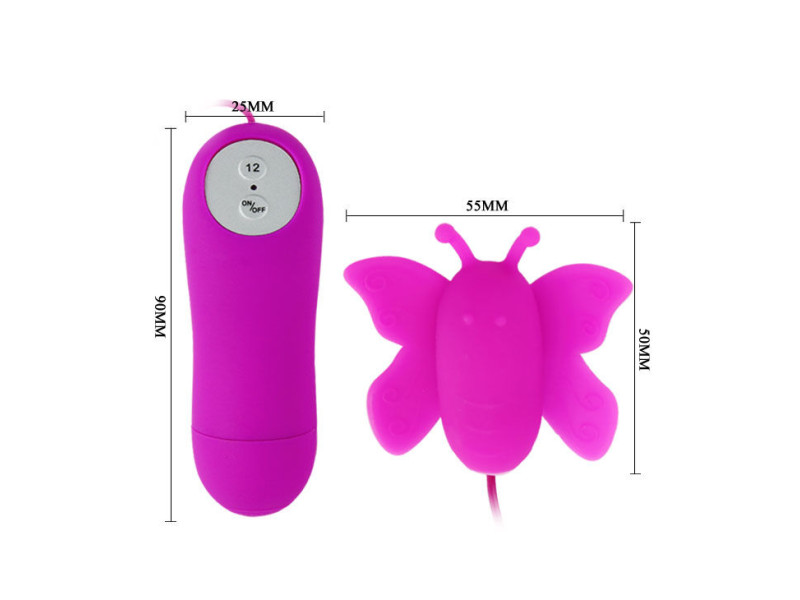 BAILE - LOVE EGGS BUTTERFLY CLITORIS STIMULATOR 12 SPEEDS LILAC REMOTE CONTROL