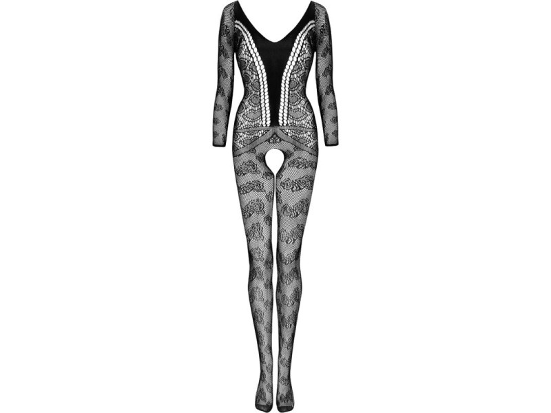 LIVCO CORSETTI FASHION - CORDILL LC 17358 BODYSTOCKING CROTCHLESS BLACK ONE SIZE