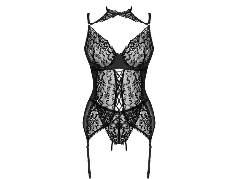 LIVCO CORSETTI FASHION - GIELLANDRA FOR THE SENSES COLLECTION CORSET + PANTY BLACK