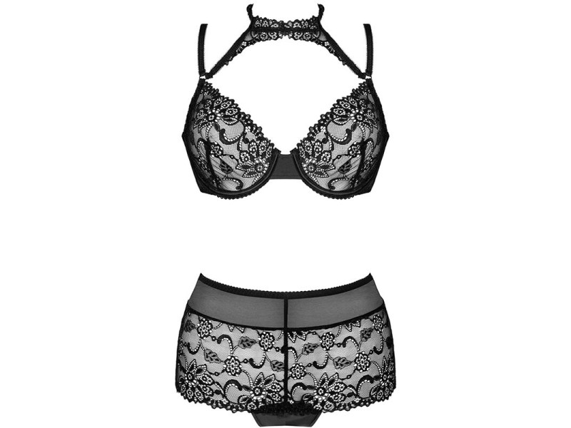 LIVCO CORSETTI FASHION - LINERA FOR THE SENSES COLLECTION BRA + PANTY BLACK