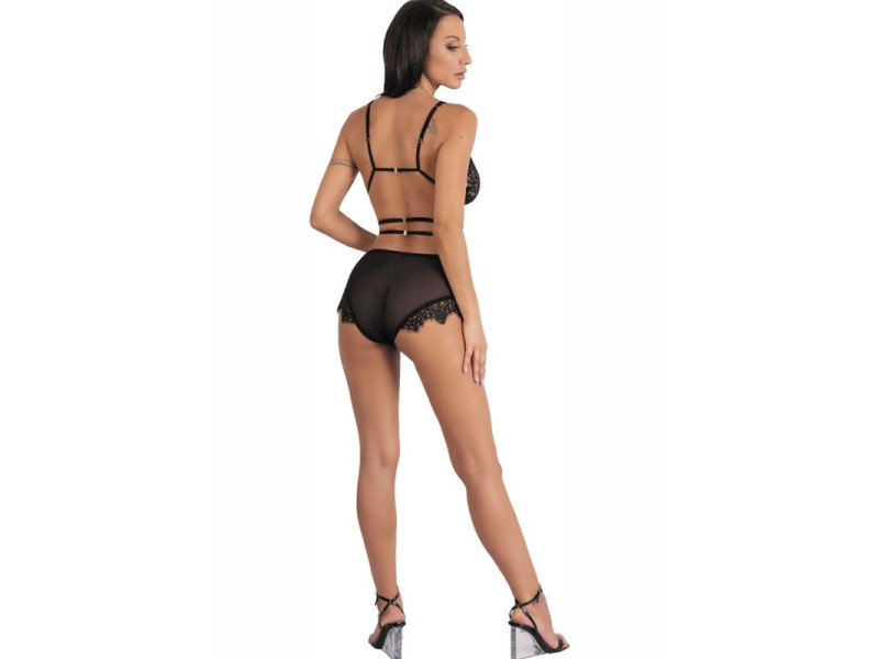 LIVCO CORSETTI FASHION - DREZNA LC 90733 BRA + PANTY BLACK L/XL