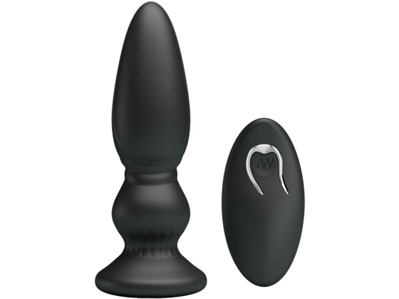 MR PLAY - POWERFUL VIBRATOR REMOTE CONTROL ANAL PLUG BLACK