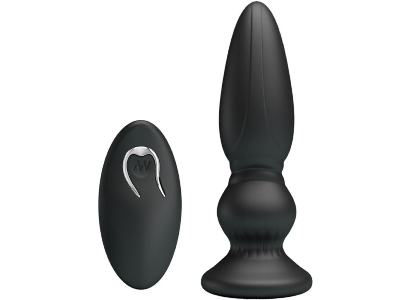 MR PLAY - POWERFUL VIBRATOR REMOTE CONTROL ANAL PLUG BLACK