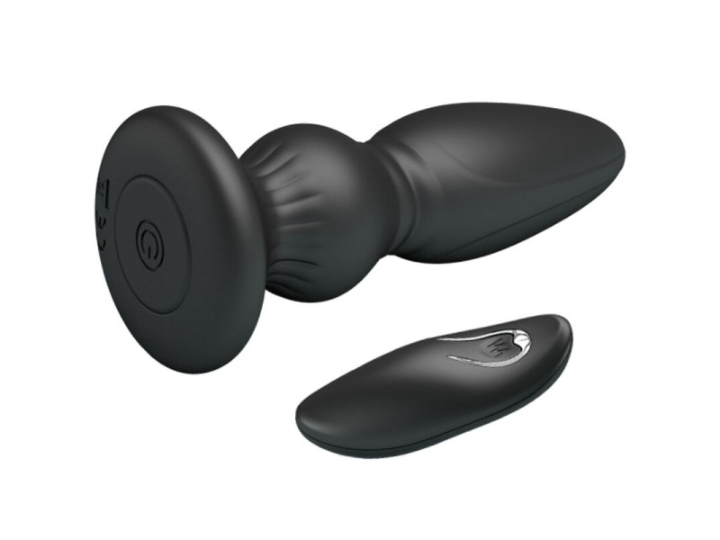 MR PLAY - POWERFUL VIBRATOR REMOTE CONTROL ANAL PLUG BLACK