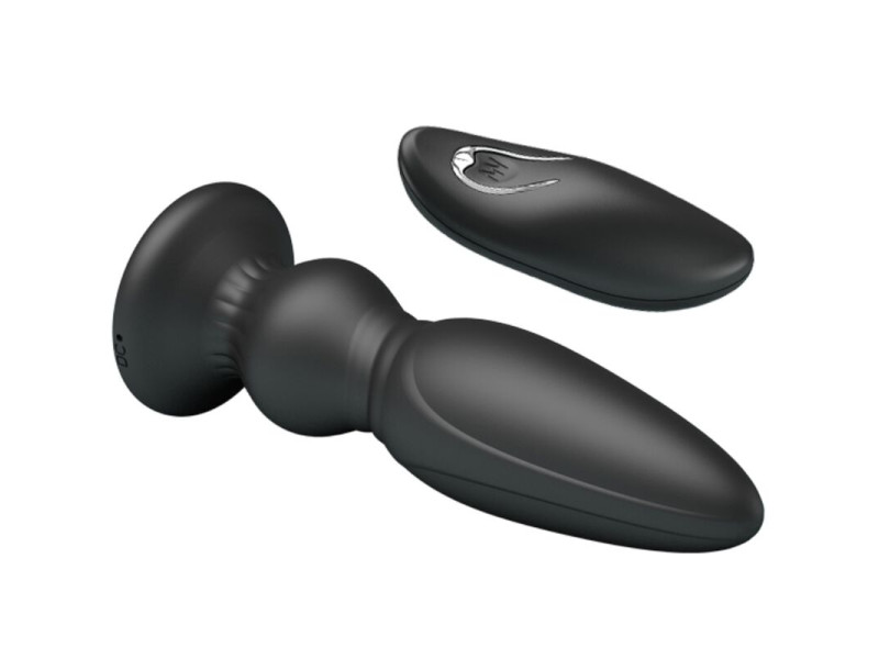 MR PLAY - POWERFUL VIBRATOR REMOTE CONTROL ANAL PLUG BLACK