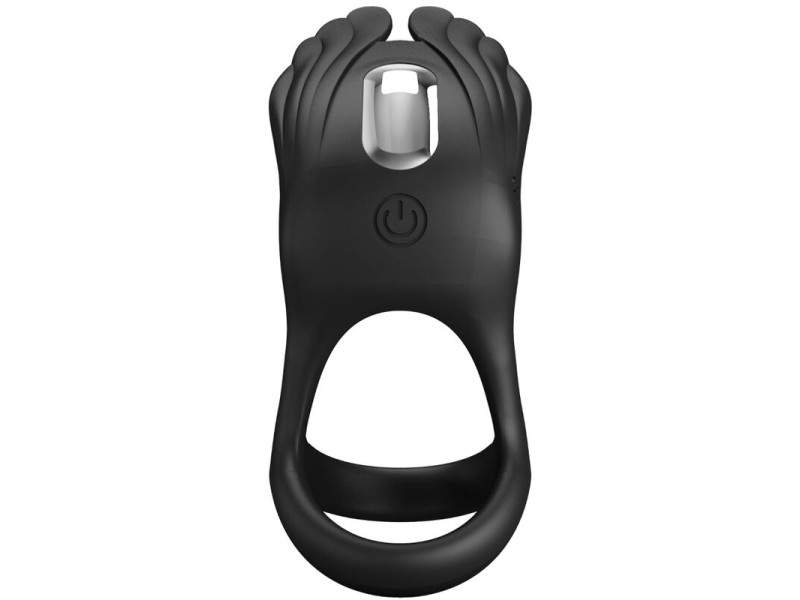 PRETTY LOVE - SILAS VIBRANT PENIS RING 7 VIBRATIONS BLACK SILICONE