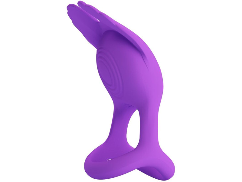 PRETTY LOVE - SILAS VIBRANT PENIS RING 7 VIBRATIONS PURPLE SILICONE