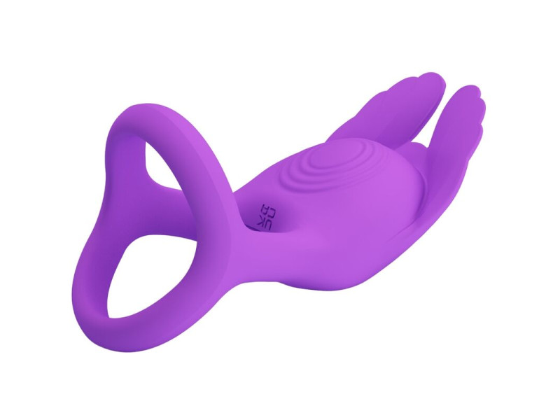 PRETTY LOVE - SILAS VIBRANT PENIS RING 7 VIBRATIONS PURPLE SILICONE