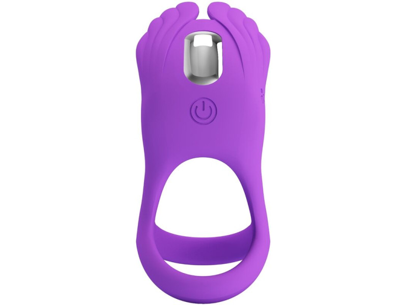 PRETTY LOVE - SILAS VIBRANT PENIS RING 7 VIBRATIONS PURPLE SILICONE