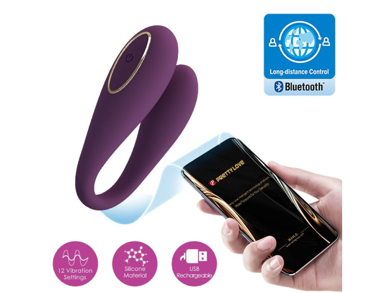 PRETTY LOVE - AUGUST REMOTE GLOBAL DOUBLE PLEASURE VIBRATOR