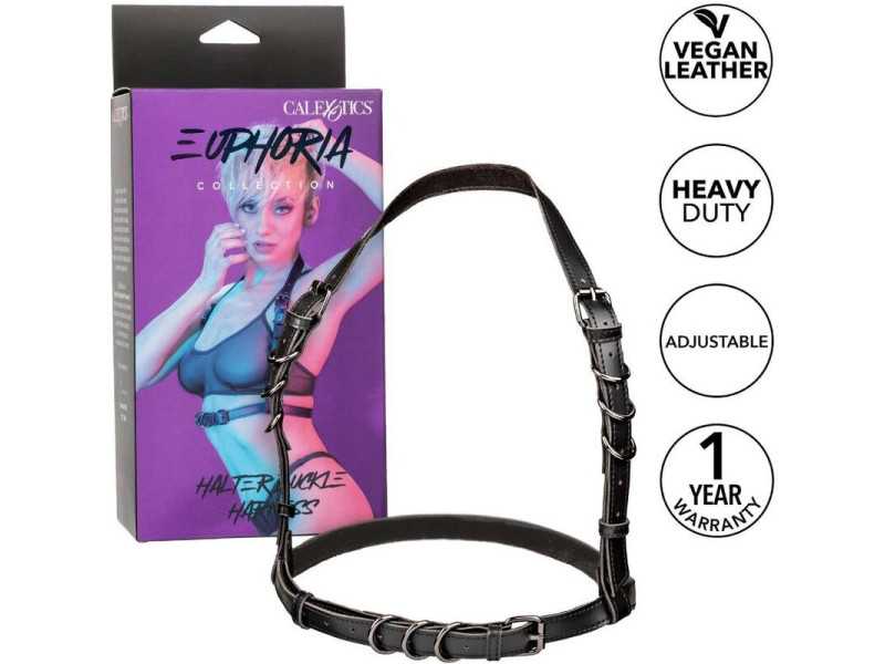 CALEXOTICS - EUPHORIA HALTER BUCKLE HARNESS BLACK