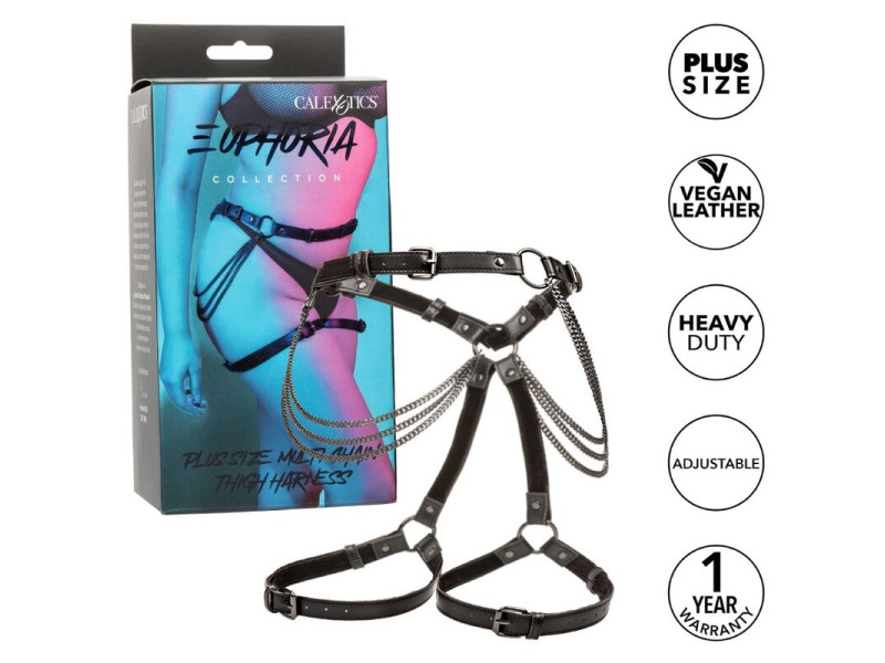 CALEXOTICS - EUPHORIA PLUS SIZE MULTI CHAIN THIGH HARNESS