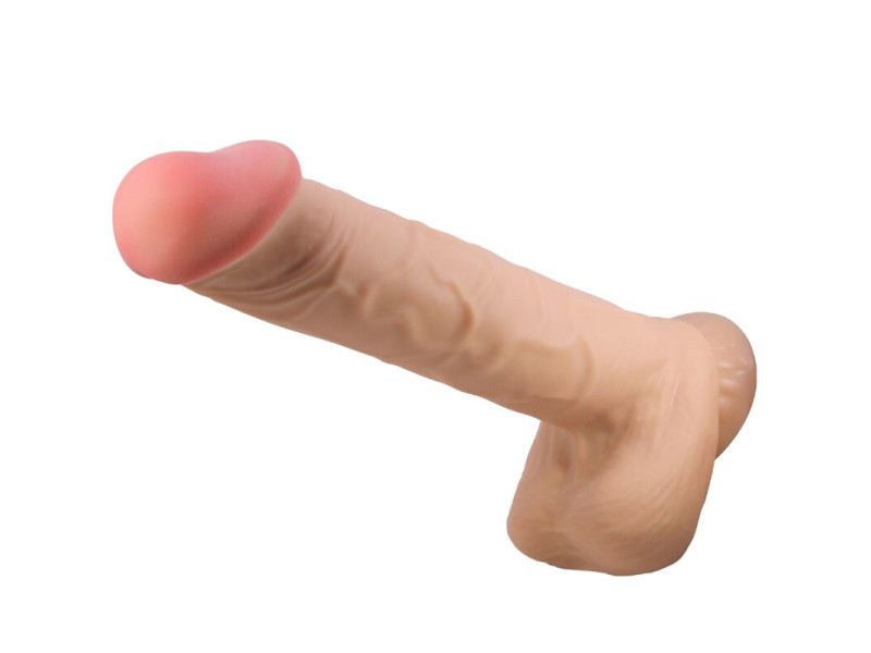 PRETTY LOVE - SLIDING SKIN SERIES REALISTIC DILDO WITH SLIDING SKIN SUCTION CUP FLESH 26 CM