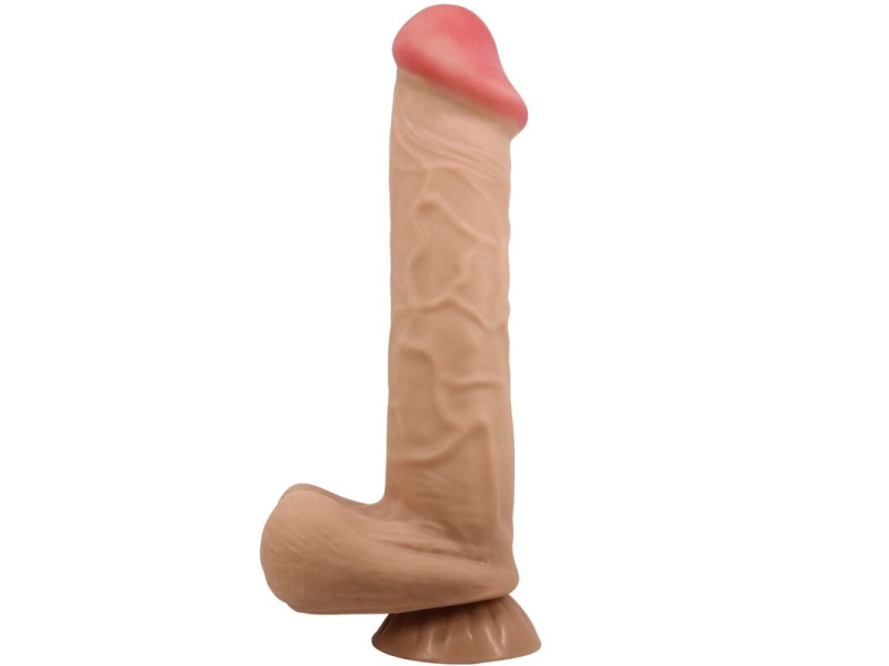 PRETTY LOVE - SLIDING SKIN SERIES REALISTIC DILDO WITH SLIDING SKIN SUCTION CUP FLESH 26 CM