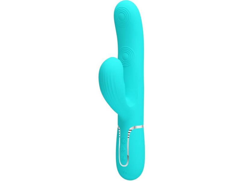 PRETTY LOVE - PERLITA MULTIFUNCTION 3 IN 1 G-SPOT VIBRATOR AQUA GREEN