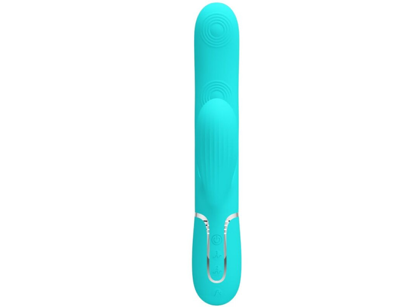 PRETTY LOVE - PERLITA MULTIFUNCTION 3 IN 1 G-SPOT VIBRATOR AQUA GREEN