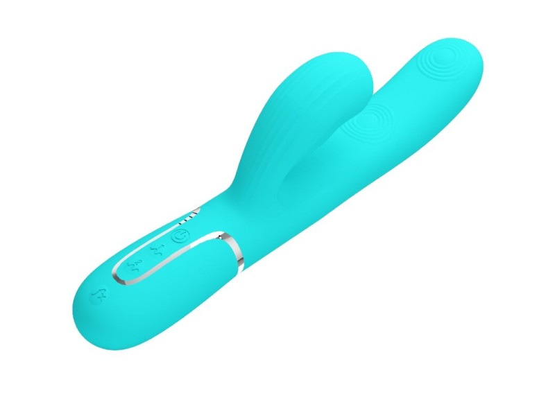 PRETTY LOVE - PERLITA MULTIFUNCTION 3 IN 1 G-SPOT VIBRATOR AQUA GREEN