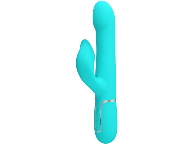 PRETTY LOVE - RABBIT VIBRATOR PEARLS AQUA GREEN