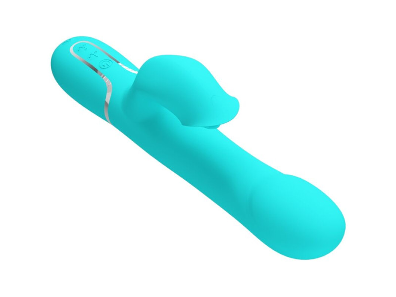PRETTY LOVE - RABBIT VIBRATOR PEARLS AQUA GREEN