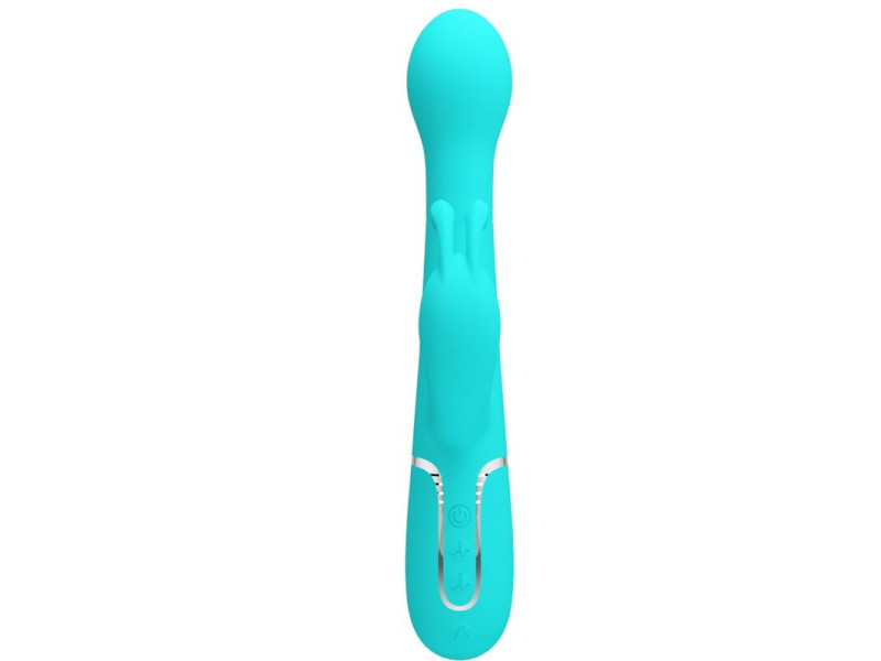 PRETTY LOVE - DEJON RABBIT VIBRATOR 3 IN 1 MULTIFUNCTION AQUA GREEN