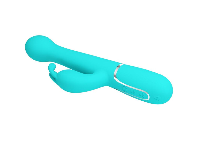 PRETTY LOVE - DEJON RABBIT VIBRATOR 3 IN 1 MULTIFUNCTION AQUA GREEN