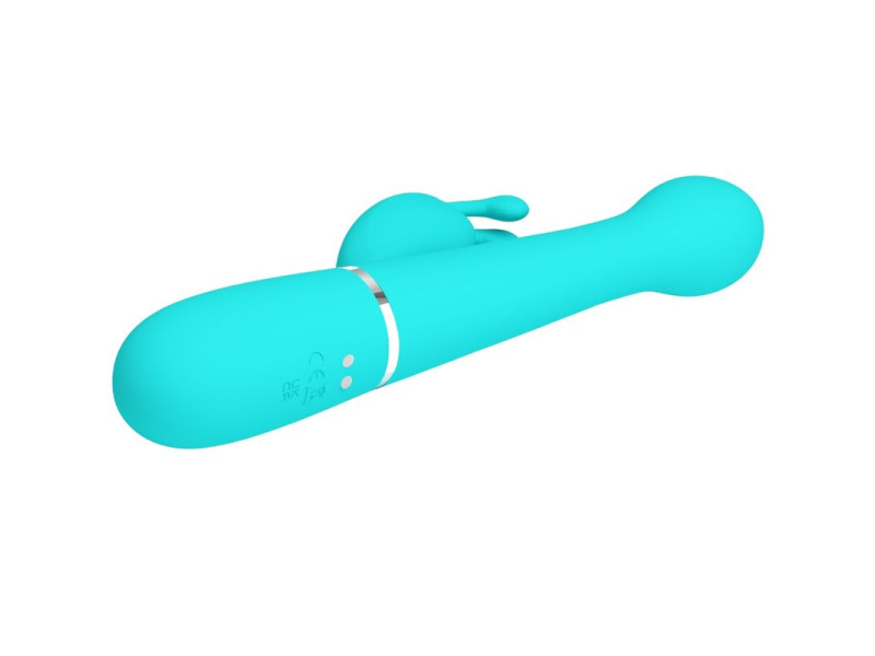 PRETTY LOVE - DEJON RABBIT VIBRATOR 3 IN 1 MULTIFUNCTION AQUA GREEN