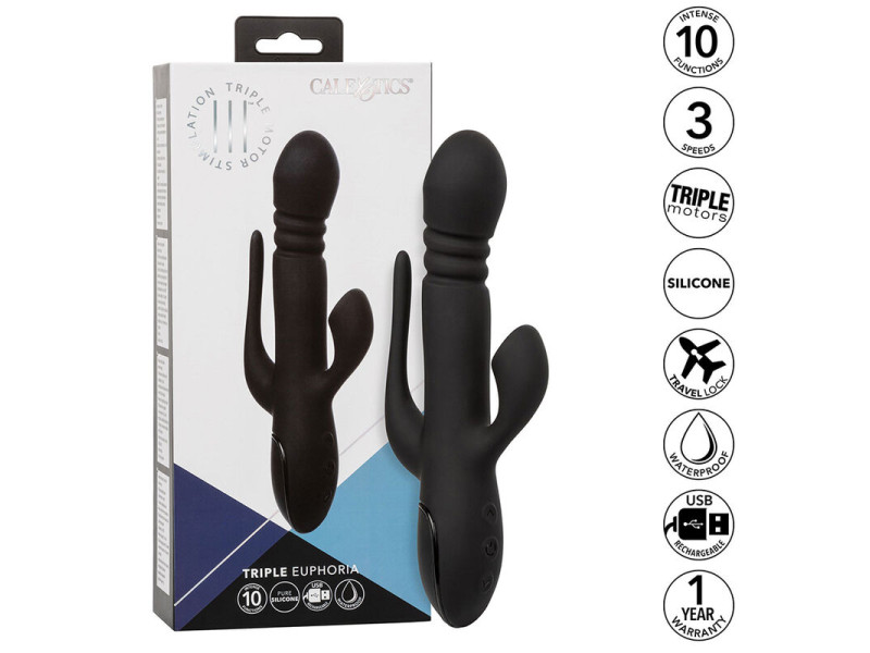 CALEXOTICS - VIBRATOR TRIPLE EUPHORIA BLACK