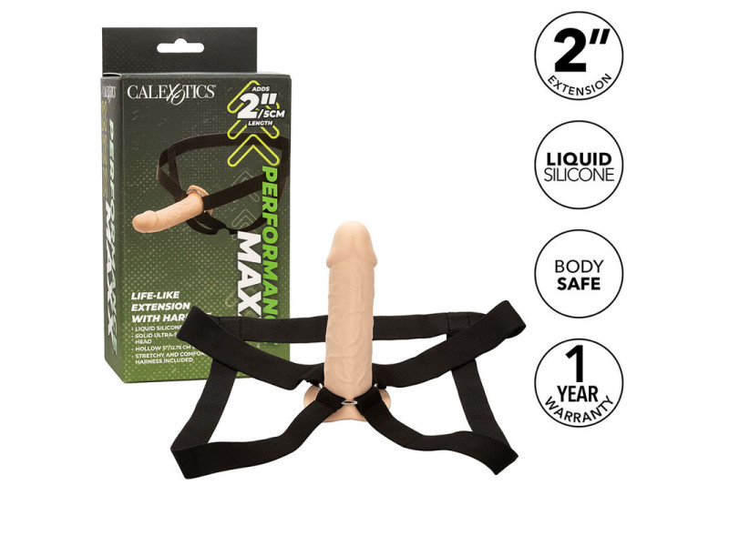 CALEXOTICS - PERFORMANCE MAXX LIFE-LIKE EXTENSION WITH HARNESS LIGHT SKIN