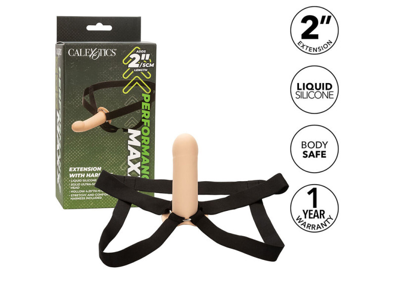 CALEXOTICS - PERFORMANCE MAXX EXTENSION WITH HARNESS LIGHT SKIN