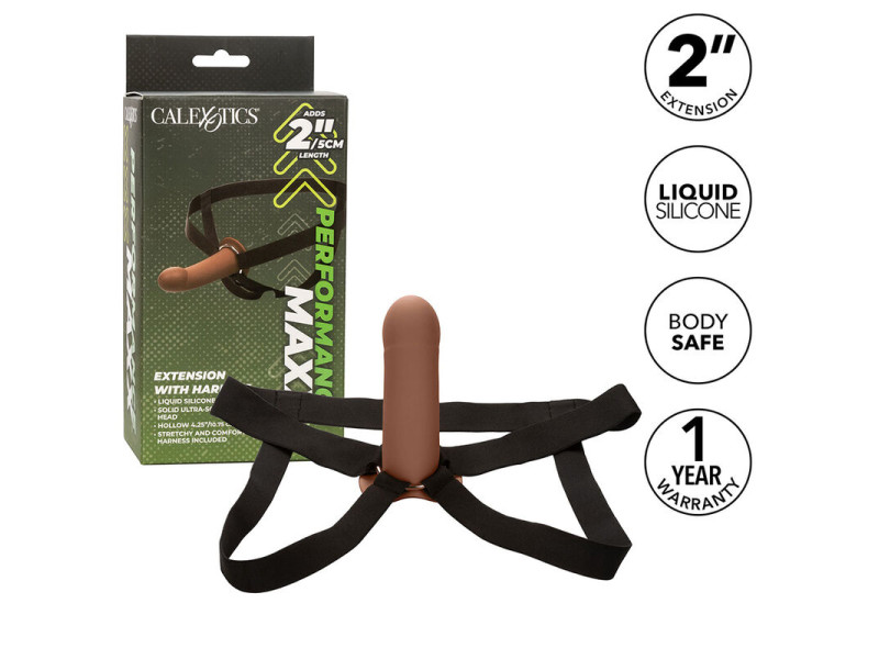 CALEXOTICS - PERFORMANCE MAXX EXTENSION WITH HARNESS BROWN SKIN