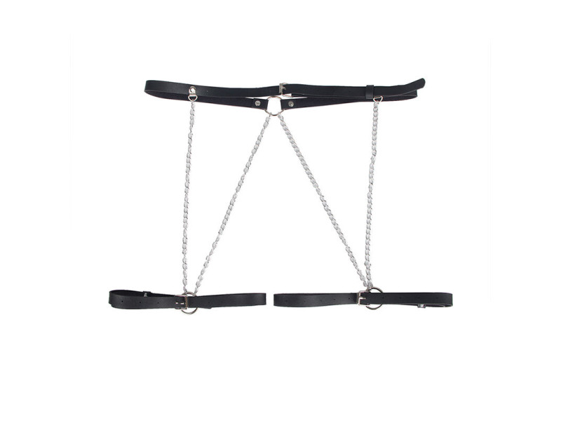 SUBBLIME - LEATHER BELT HARNESS BLACK ONE SIZE