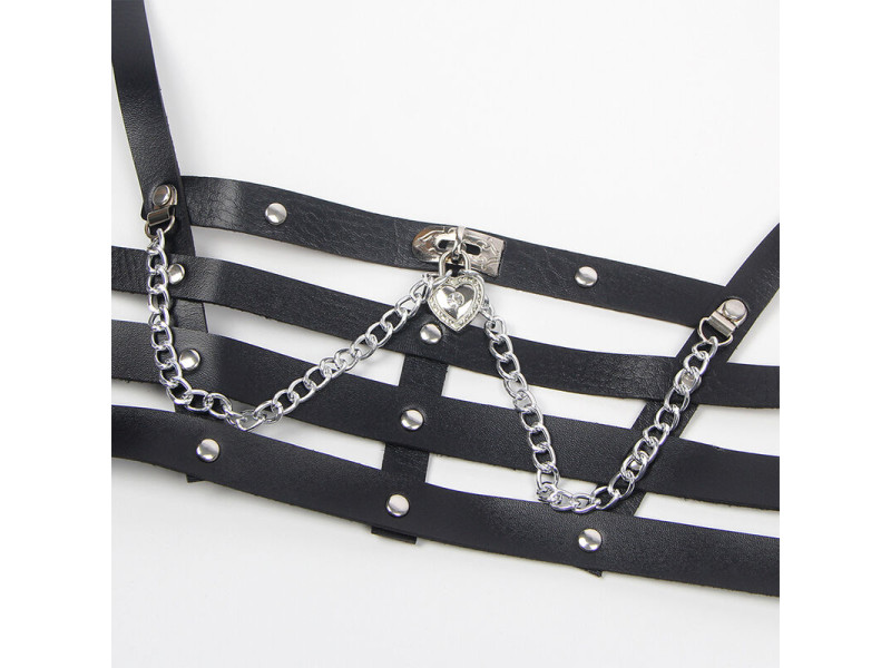 SUBBLIME - CORSET HARNESS WITH CHAINDETAIL ONE SIZE