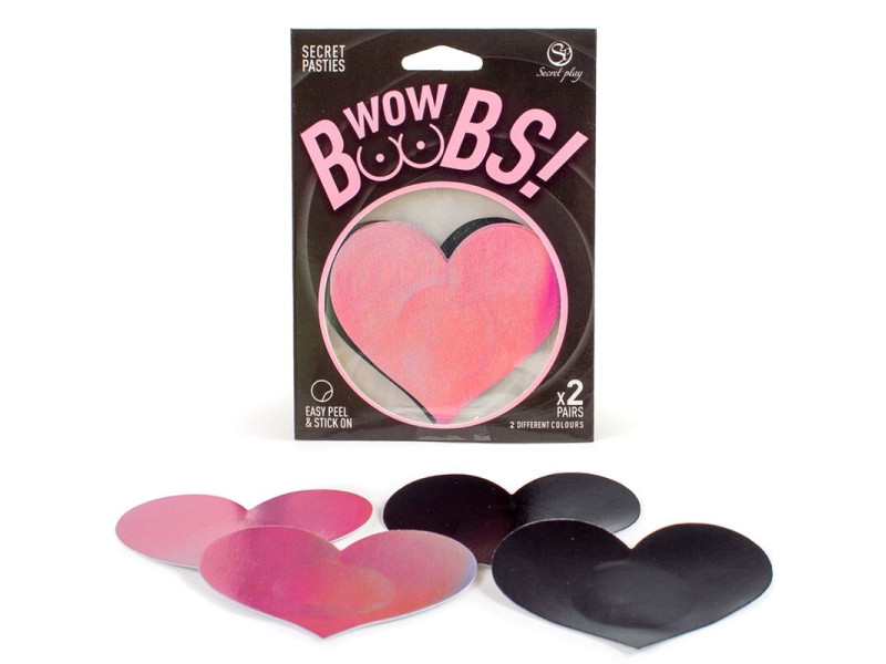 SECRET PLAY - WOW BOOBS! HEART NIPPLE COVERS