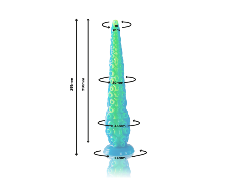 EPIC - SCYLLA FLUORESCENT THIN TENTACLE DILDO SMALL SIZE
