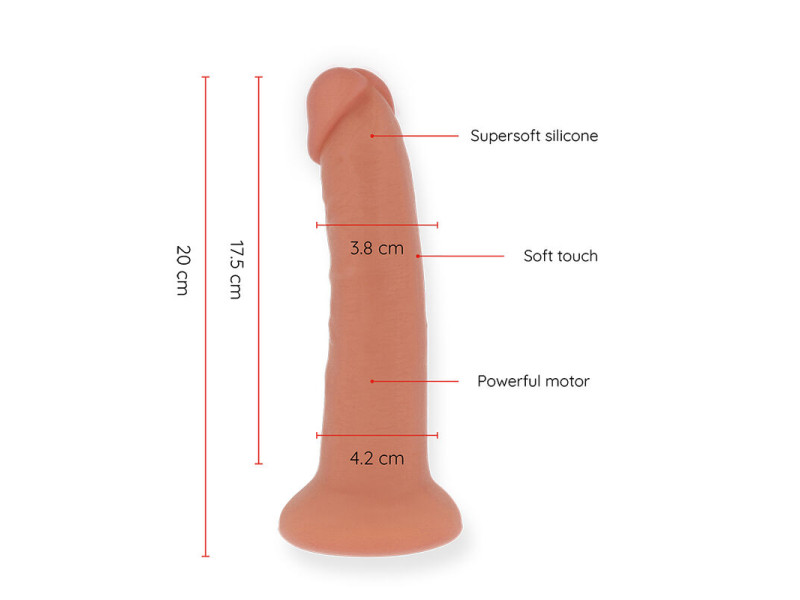 ONINDER - MEDIUM BOGOTÁ VIBRATOR DILDO 9 SPEEDS NATURAL 20 CM -O- 4.2 CM - FREE APP