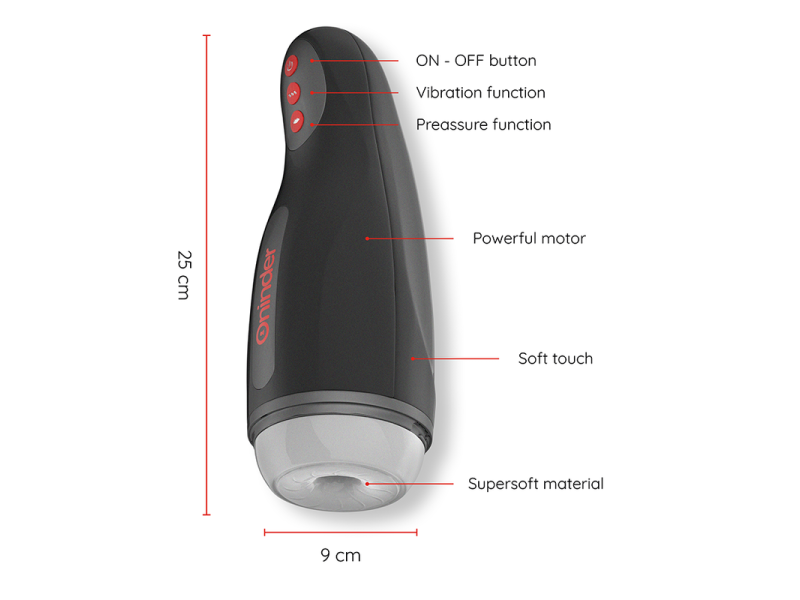 ONINDER - SEOUL RECHARGEABLE MALE MASTURBATOR 10 SPEED - FREE APP