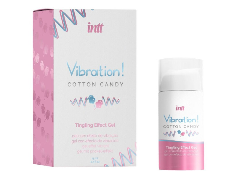 INTT - POWERFUL INTIMATE STIMULANT COTTON CANDY LIQUID VIBRATOR GEL 15 ML