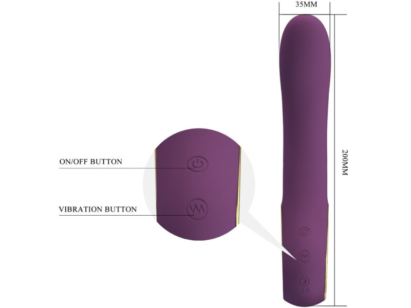 PRETTY LOVE - ETHAN RECHARGEABLE VIBRATOR LILA