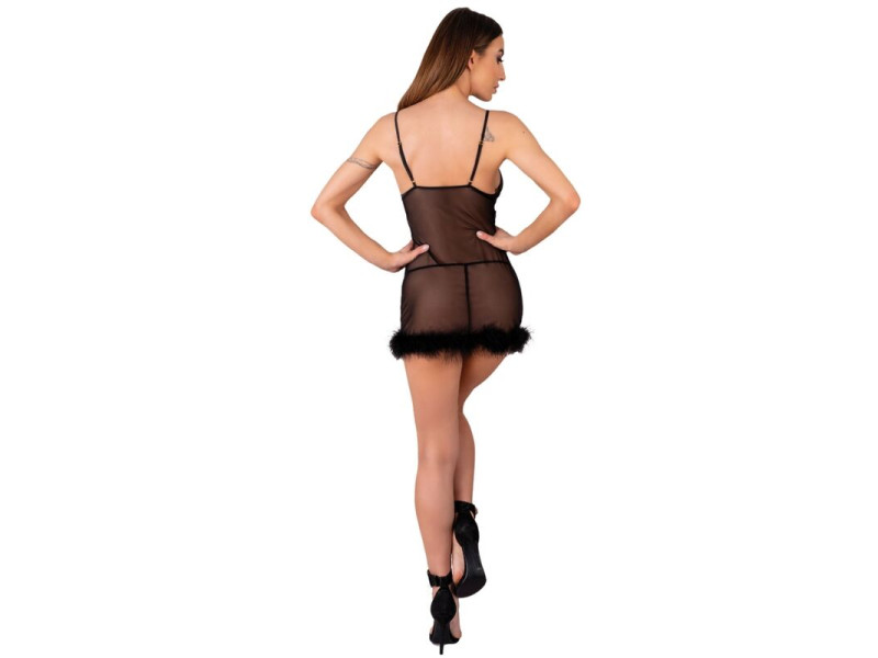 LIVCO CORSETTI FASHION - ZERUNAM SET BABYDOLL + BLACK THONG