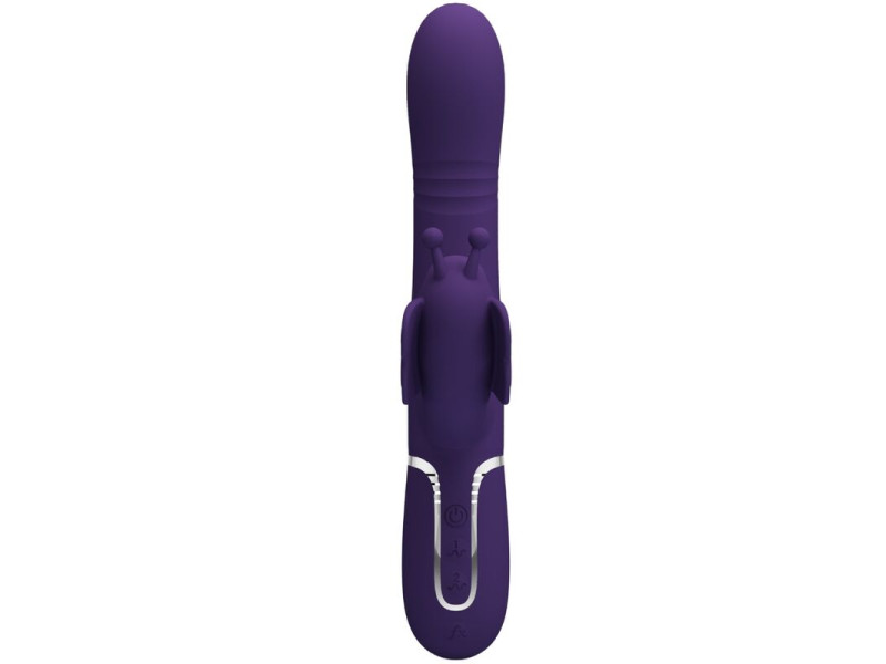 PRETTY LOVE - MULTIFUNCTION RABBIT VIBRATOR 4 IN 1 BUTTERFLY PURPLE