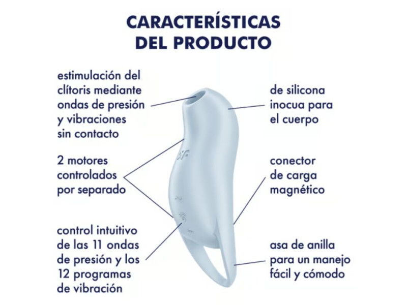 SATISFYER - POCKET PRO 1 CLITORIS STIMULATOR LIGHT BLUE