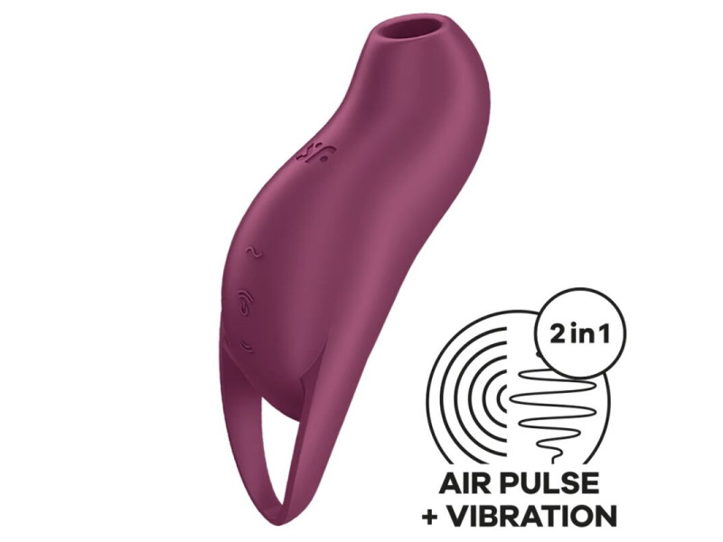 SATISFYER - POCKET PRO 1 CLITORIS STIMULATOR GARNET