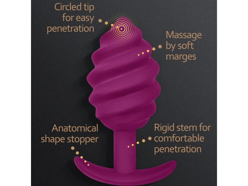 G-VIBE - GPLUG TWIST 2 PURPLE ANAL PLUG