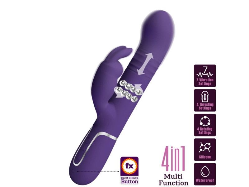 PRETTY LOVE - COALE RABBIT VIBRATOR 4 IN 1 PURPLE