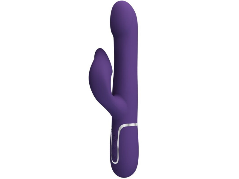 PRETTY LOVE - ZALIN RABBIT VIBRATOR PEARLS 4 IN 1 PURPLE