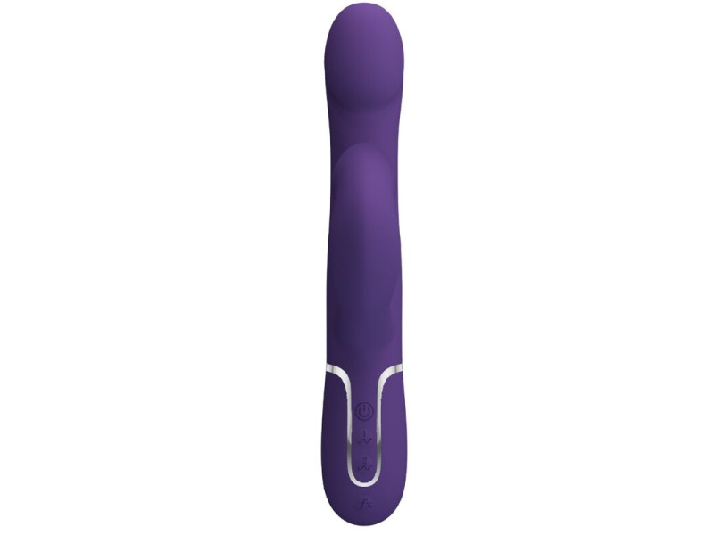 PRETTY LOVE - ZALIN RABBIT VIBRATOR PEARLS 4 IN 1 PURPLE