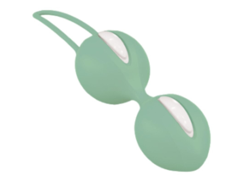 FUN FACTORY - SMARTBALLS DUO PELVIC BALLS WHITE / GREEN PISTACHIO