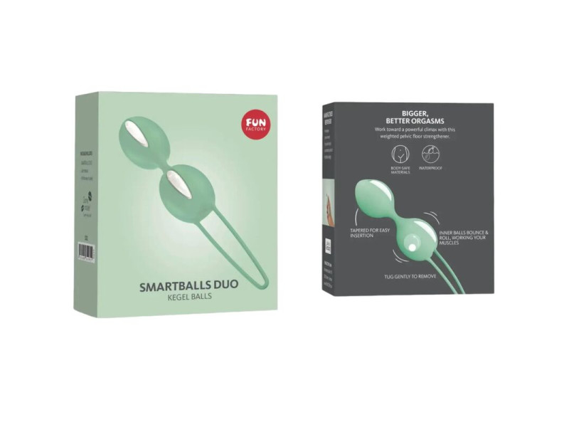 FUN FACTORY - SMARTBALLS DUO PELVIC BALLS WHITE / GREEN PISTACHIO