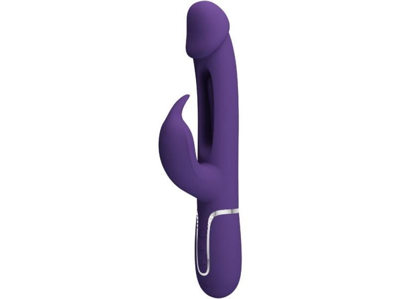 PRETTY LOVE - KAMPAS RABBIT 3 IN 1 MULTIFUNCTION VIBRATOR WITH TONGUE VIOLET