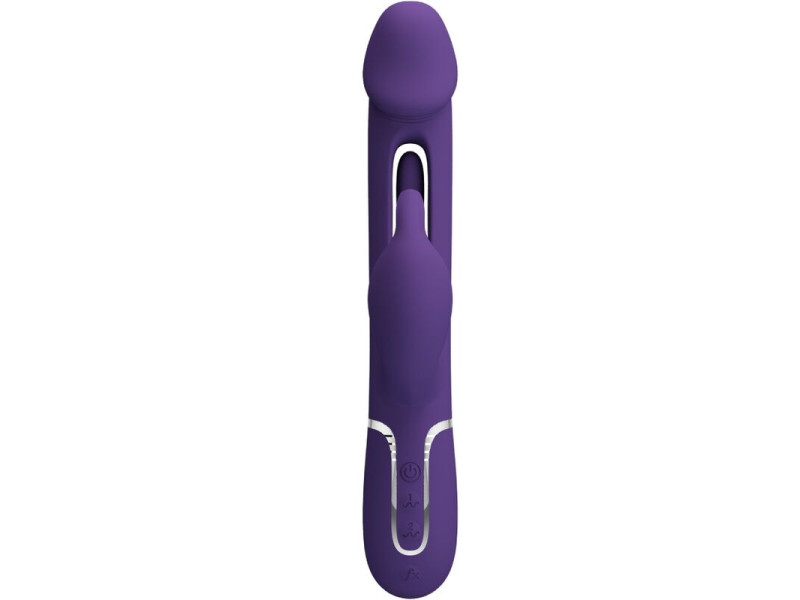 PRETTY LOVE - KAMPAS RABBIT 3 IN 1 MULTIFUNCTION VIBRATOR WITH TONGUE VIOLET